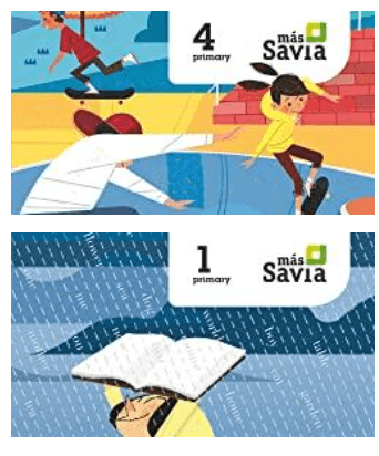 Grupo SM Más Savia primary coursebooks, levels 1 and 4
