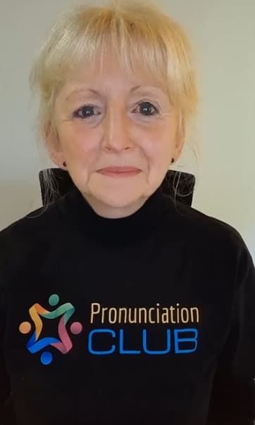 Marianne Jordan in her black Pronunciation Club top