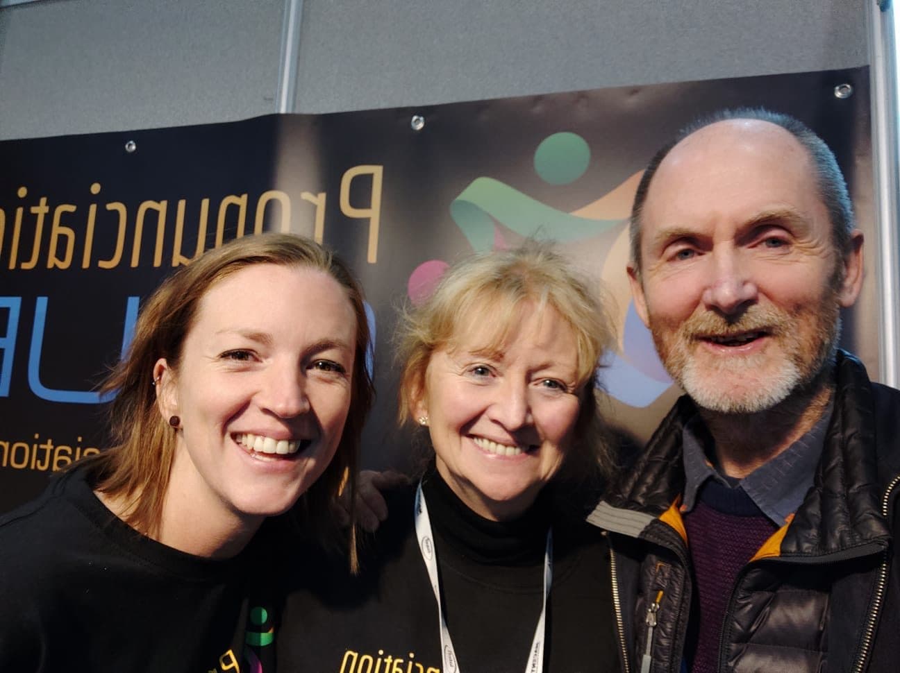 Tracy Quinn, Marianne and Adrian Underhill at the stand